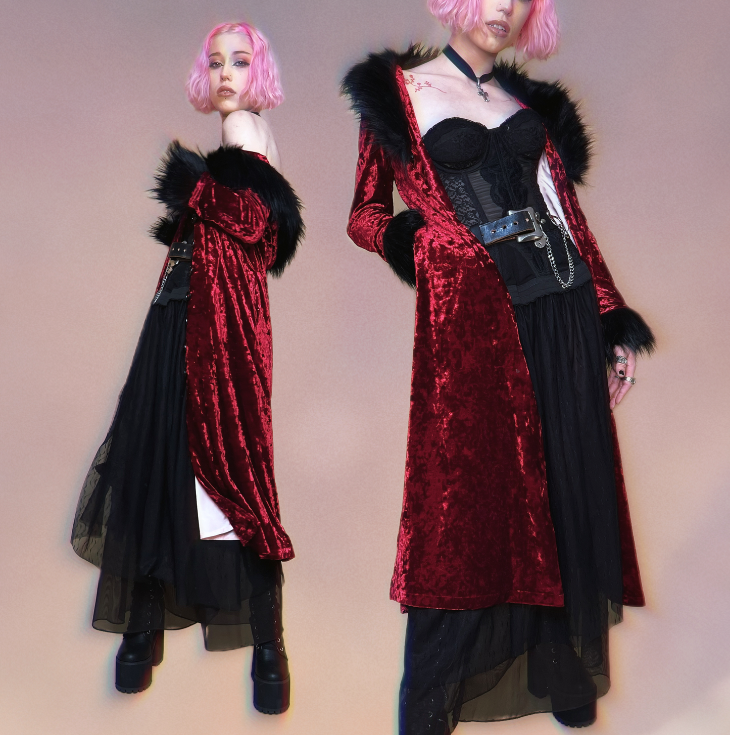 CREATURE DUSTER COAT - Strawberry Switchblade